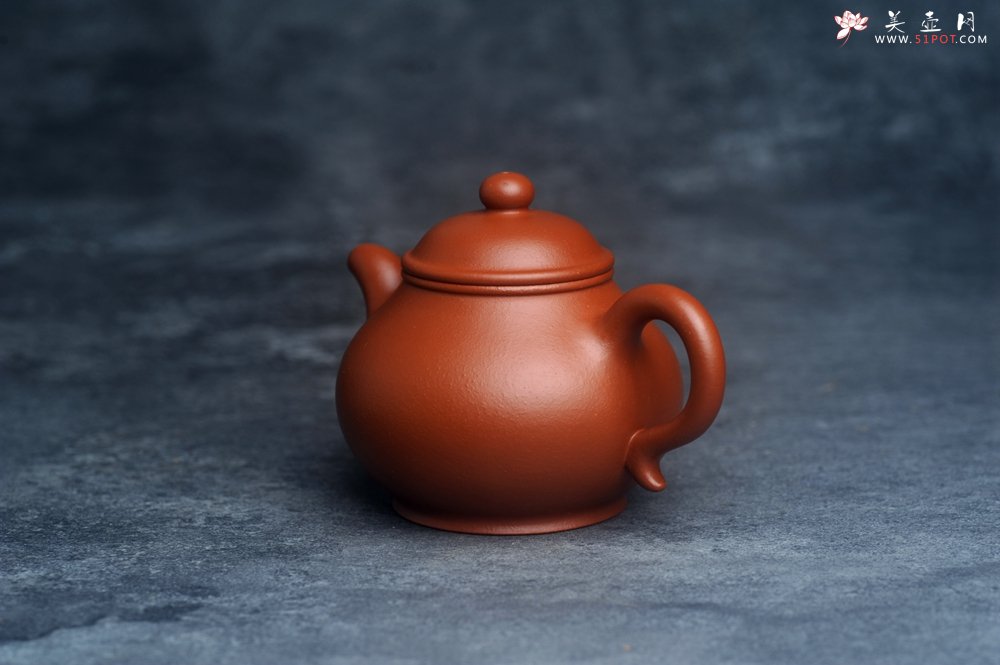 紫砂壶图片：油润黄龙山朱泥 全手工潘壶 做工特好 - 美壶网