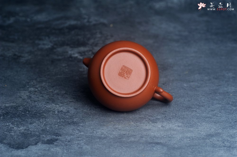 紫砂壶图片：油润黄龙山朱泥 全手工潘壶 做工特好 - 美壶网