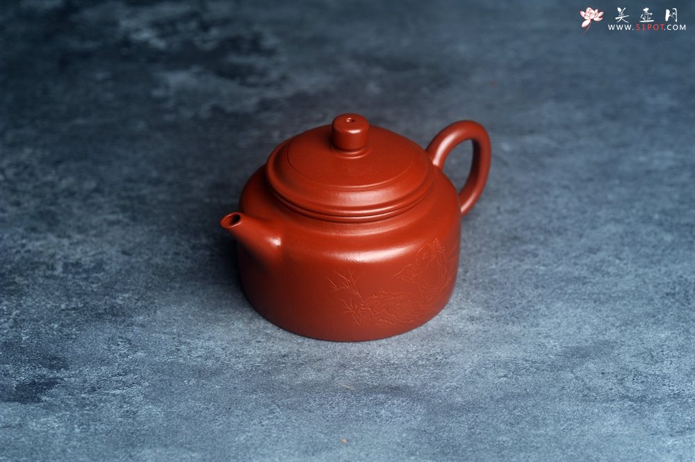 紫砂壶图片：美壶特惠 优质小品朱泥德中 装饰人物 特文气 - 美壶网