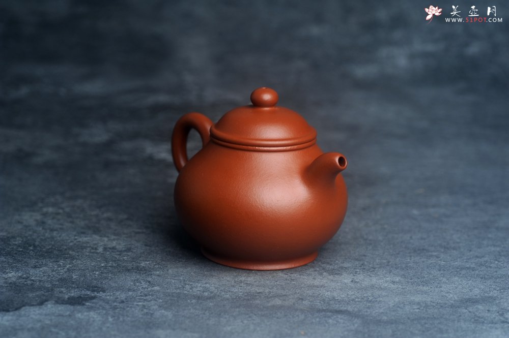 紫砂壶图片：油润黄龙山朱泥 全手工潘壶 做工特好 - 美壶网