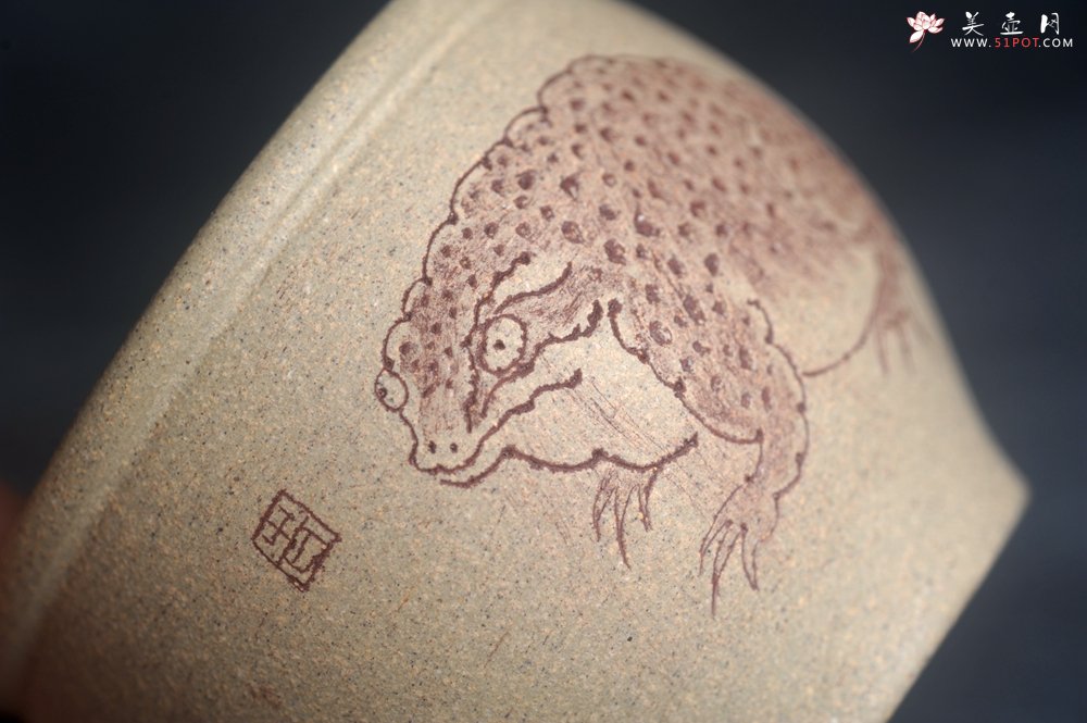 紫砂壶图片：美杯特惠 优质老段泥主人杯 金蟾杯 招财杯 - 美壶网