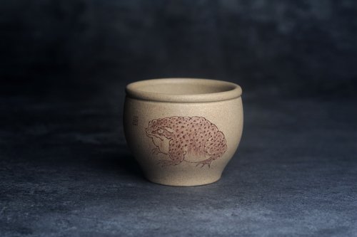 美壶定制紫砂壶 美杯特惠 优质老段泥主人杯 金蟾杯 招财杯 老段泥