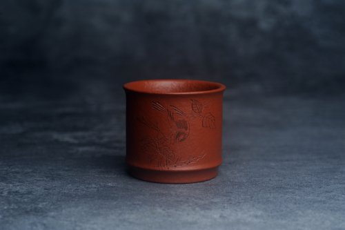 美壶定制紫砂壶 美杯特惠 优质朱泥精致清趣杯 主人杯 装饰文雅 原矿朱泥