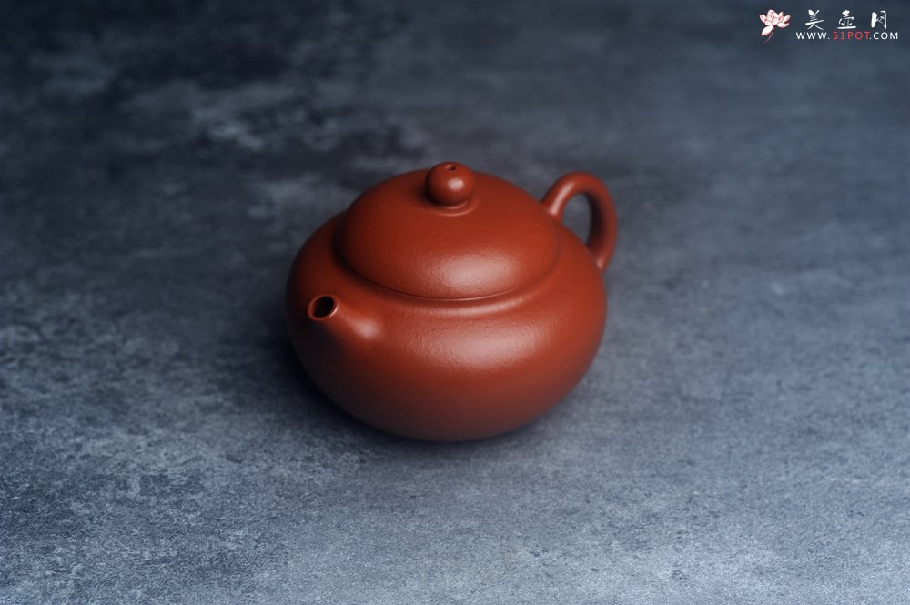 紫砂壶图片：美壶网特惠紫砂壶 马景辉款式手工朱泥西施茶壶 茶人醉爱 - 美壶网
