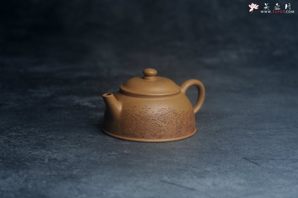 紫砂壶图片：美壶特惠 特好五彩段泥小美壶 装饰文雅 海纳百川 - 美壶网