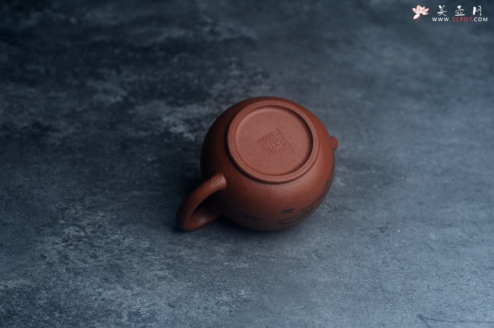 紫砂壶图片：美壶特惠 精致特好降坡泥桥钮巨轮壶 茶人醉爱 - 美壶网