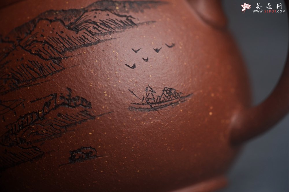 紫砂壶图片：美壶特惠 精致特好降坡泥桥钮巨轮壶 茶人醉爱 - 美壶网