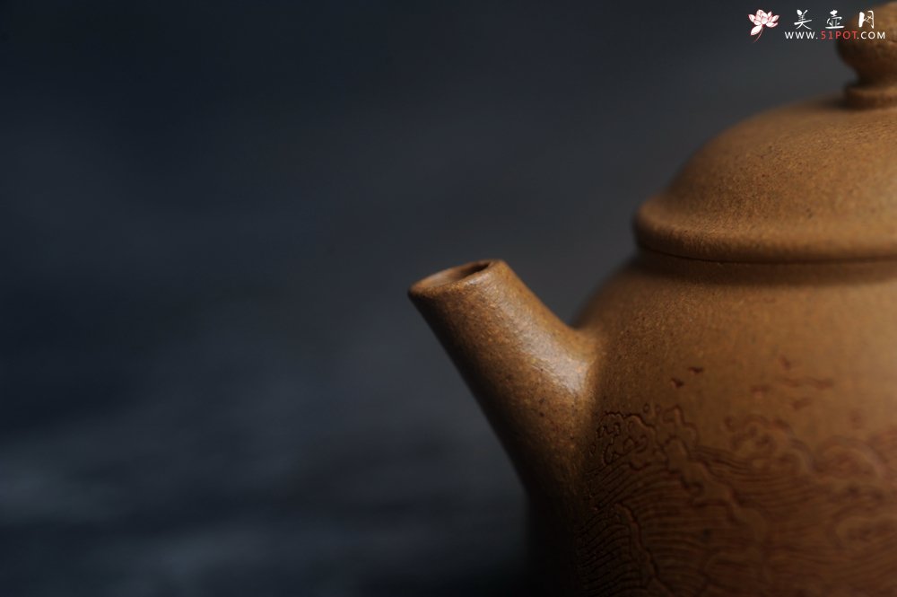 紫砂壶图片：美壶特惠 特好五彩段泥小美壶 装饰文雅 海纳百川 - 美壶网