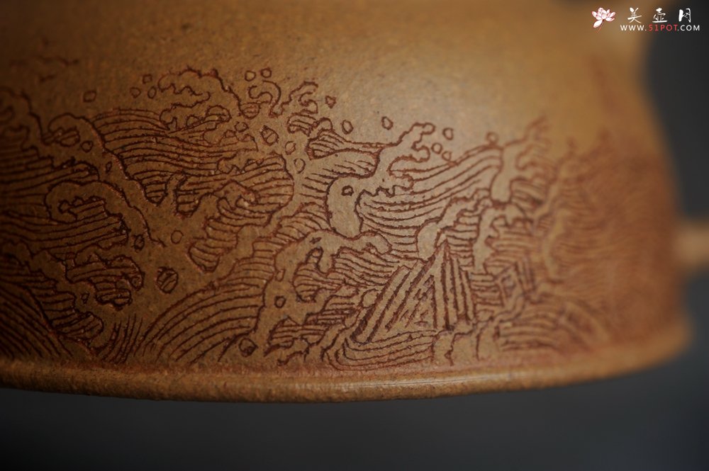 紫砂壶图片：美壶特惠 特好五彩段泥小美壶 装饰文雅 海纳百川 - 美壶网