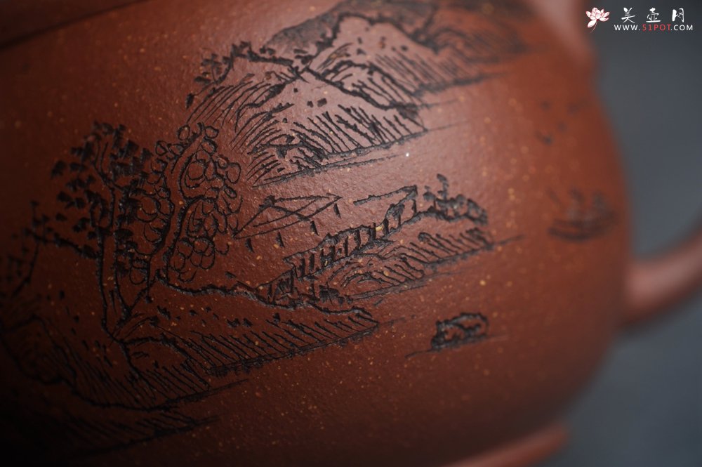 紫砂壶图片：美壶特惠 精致特好降坡泥桥钮巨轮壶 茶人醉爱 - 美壶网