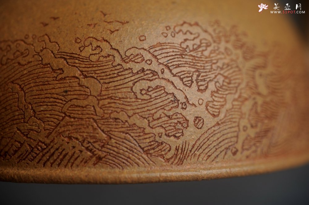 紫砂壶图片：美壶特惠 特好五彩段泥小美壶 装饰文雅 海纳百川 - 美壶网