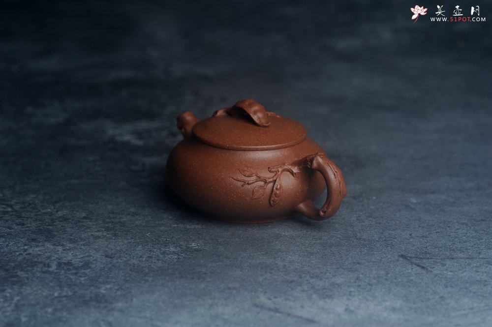 紫砂壶图片：美壶特惠 特好降坡泥扁豆壶 肌理丰富生动 - 美壶网