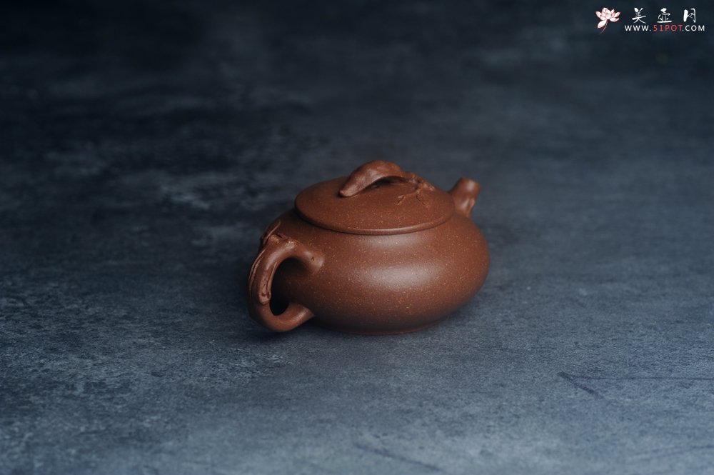 紫砂壶图片：美壶特惠 特好降坡泥扁豆壶 肌理丰富生动 - 美壶网