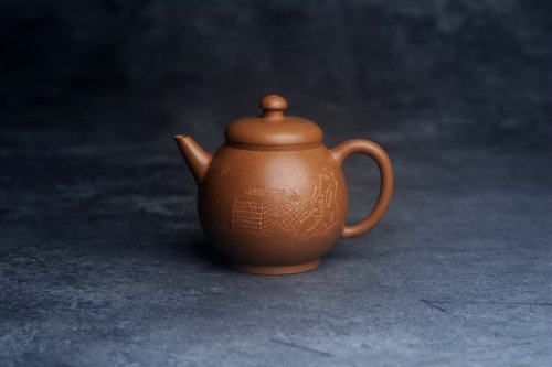 美壶定制老师紫砂壶 美壶特惠 精致特好黄降坡泥高宫灯壶 装饰特文气 原矿降坡泥