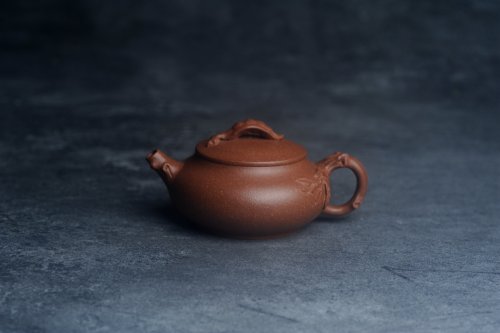 美壶定制老师紫砂壶 美壶特惠 特好降坡泥扁豆壶 肌理丰富生动 原矿降坡泥