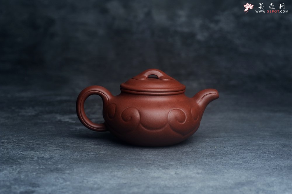 紫砂壶图片：美壶特惠 精致底槽青仿古如意壶 茶人醉爱 - 美壶网