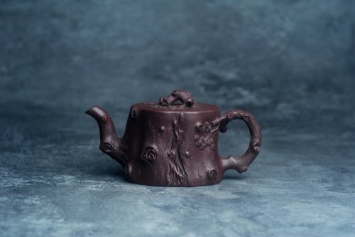 美壶定制紫砂壶 实力演绎全手工重器松桩套组 一壶（280cc）二杯（130cc）一公道杯（188cc） 原矿紫泥