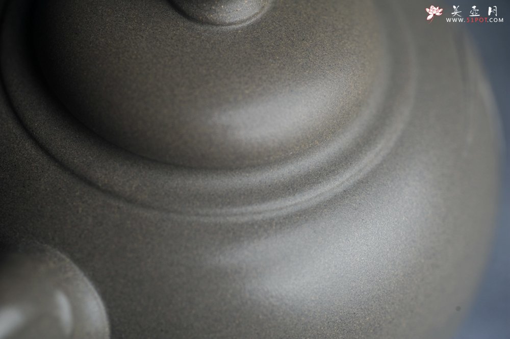 紫砂壶图片：美壶特惠 精品老青段泥福竹紫砂壶 茶人醉爱 - 美壶网