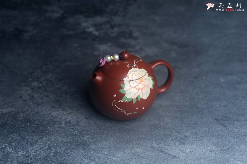 紫砂壶图片：美壶特惠 优质朱泥牡丹西施 茶人醉爱 - 美壶网