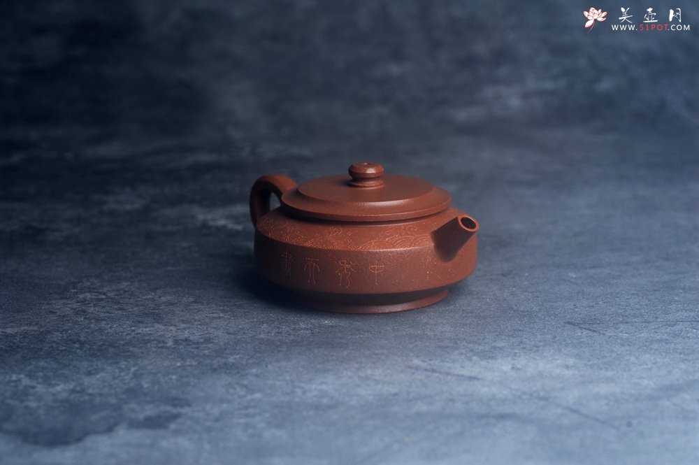 紫砂壶图片：美壶特惠 精致特好降坡泥周盘壶 装饰文雅 特文气 - 美壶网