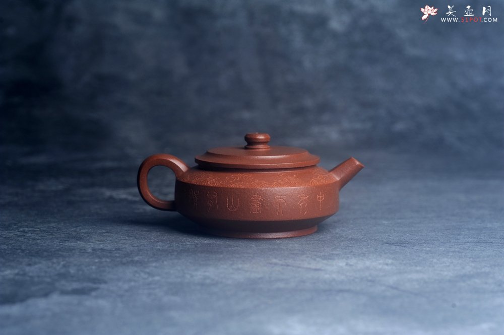 紫砂壶图片：美壶特惠 精致特好降坡泥周盘壶 装饰文雅 特文气 - 美壶网