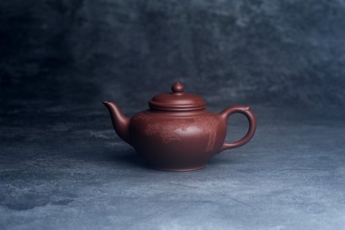 美壶定制紫砂壶 美壶特惠 老紫泥听松笑樱 茶人醉爱 原矿紫泥