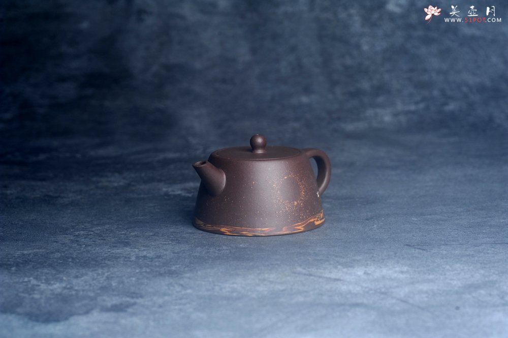 紫砂壶图片：美壶特惠 特好紫泥绞泥柱础壶 茶人醉爱 - 美壶网
