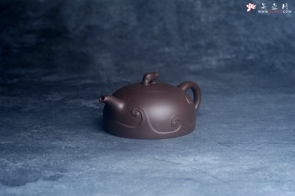 紫砂壶图片：美壶特惠 特好老紫泥半月壶 茶人醉爱 - 美壶网