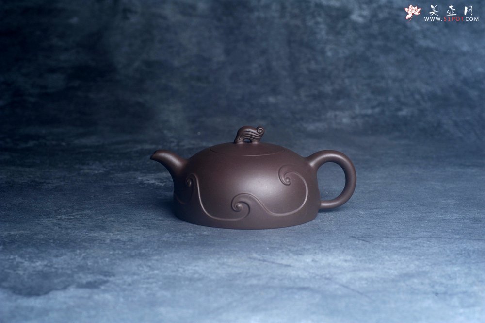 紫砂壶图片：美壶特惠 特好老紫泥半月壶 茶人醉爱 - 美壶网