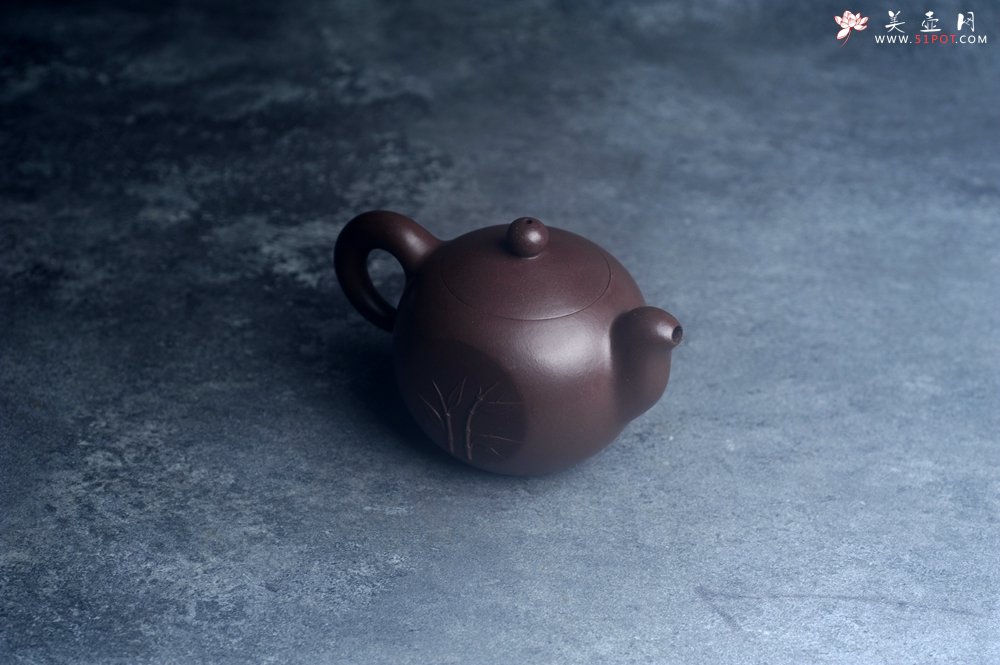 紫砂壶图片：美壶特惠 特好老紫泥道洪圆珠壶 茶人醉爱 - 美壶网