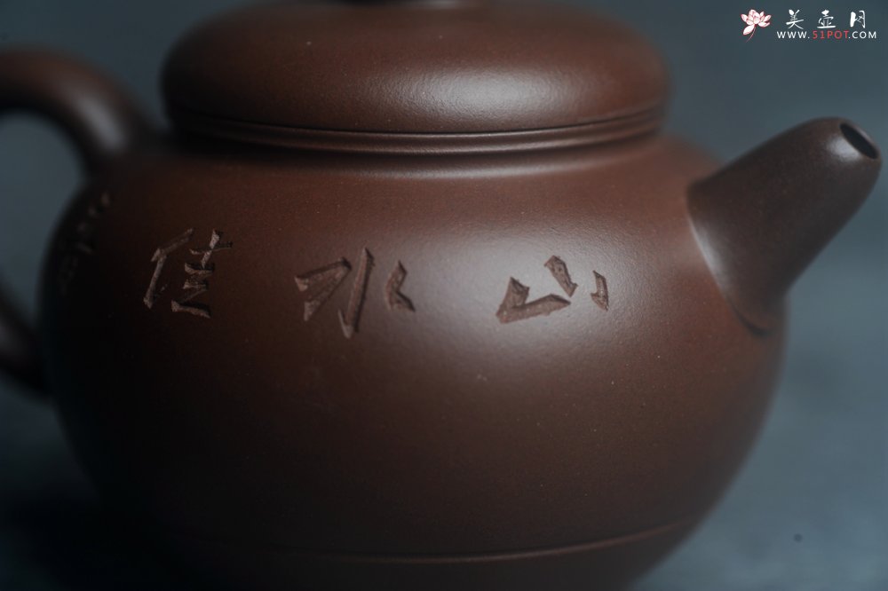 紫砂壶图片：美壶特惠 特好老紫泥山水佳音巨轮壶 茶人醉爱 - 美壶网