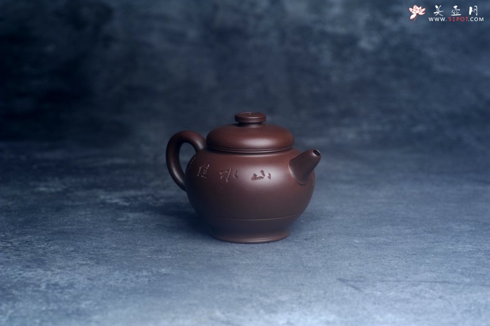 紫砂壶图片：美壶特惠 特好老紫泥山水佳音巨轮壶 茶人醉爱 - 美壶网