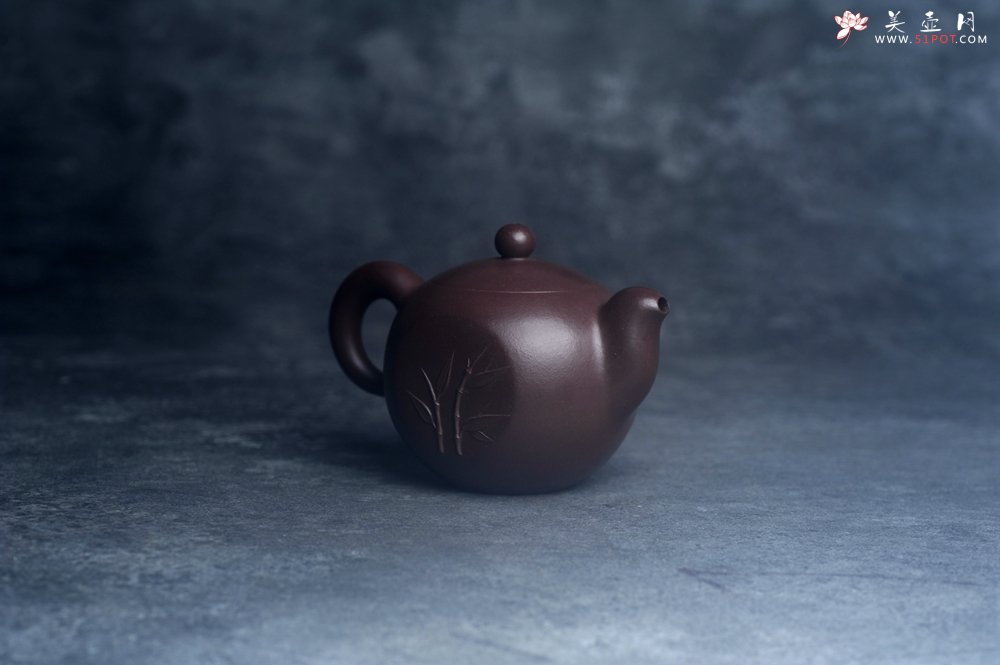 紫砂壶图片：美壶特惠 特好老紫泥道洪圆珠壶 茶人醉爱 - 美壶网