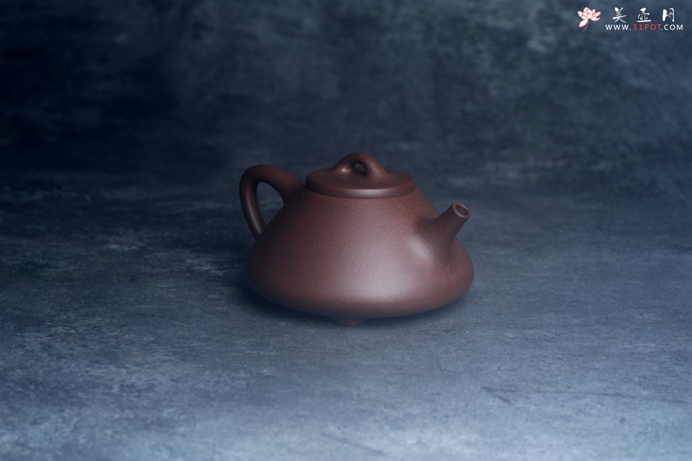 紫砂壶图片：美壶特惠 特好老紫泥紫玉金砂子冶石瓢 - 美壶网