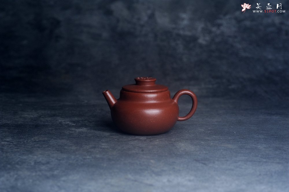 紫砂壶图片：美壶特惠 优质红降坡泥禅意巨轮壶 - 美壶网