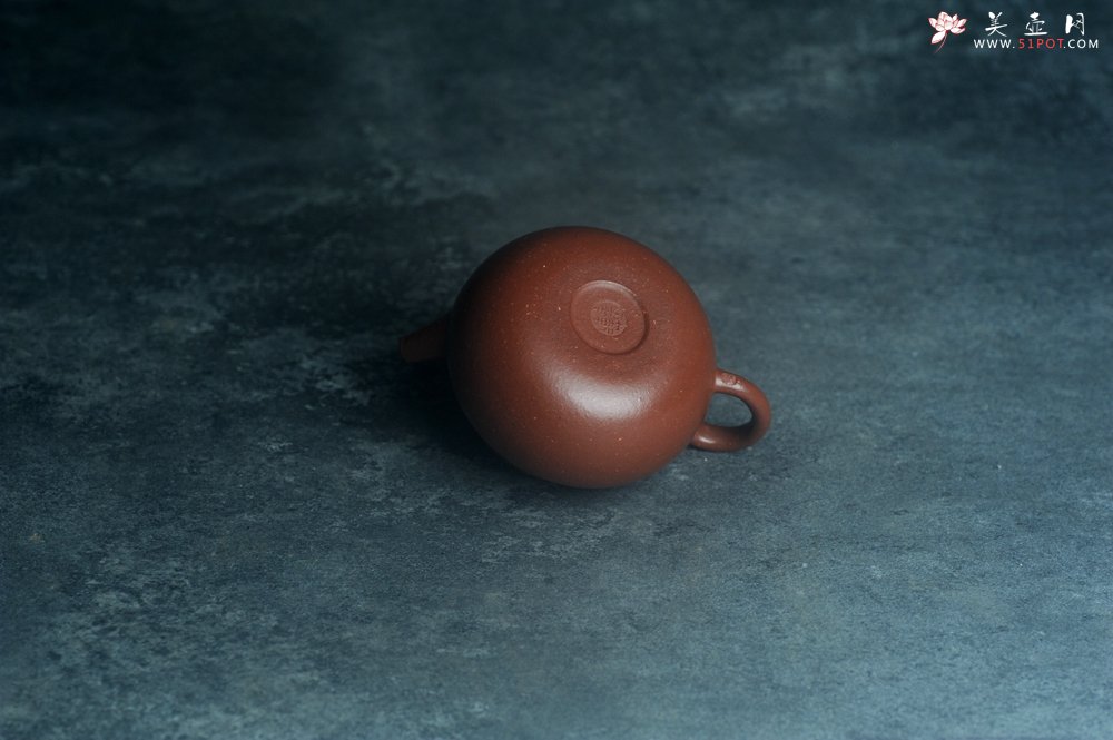 紫砂壶图片：美壶特惠 优质红降坡泥禅意巨轮壶 - 美壶网