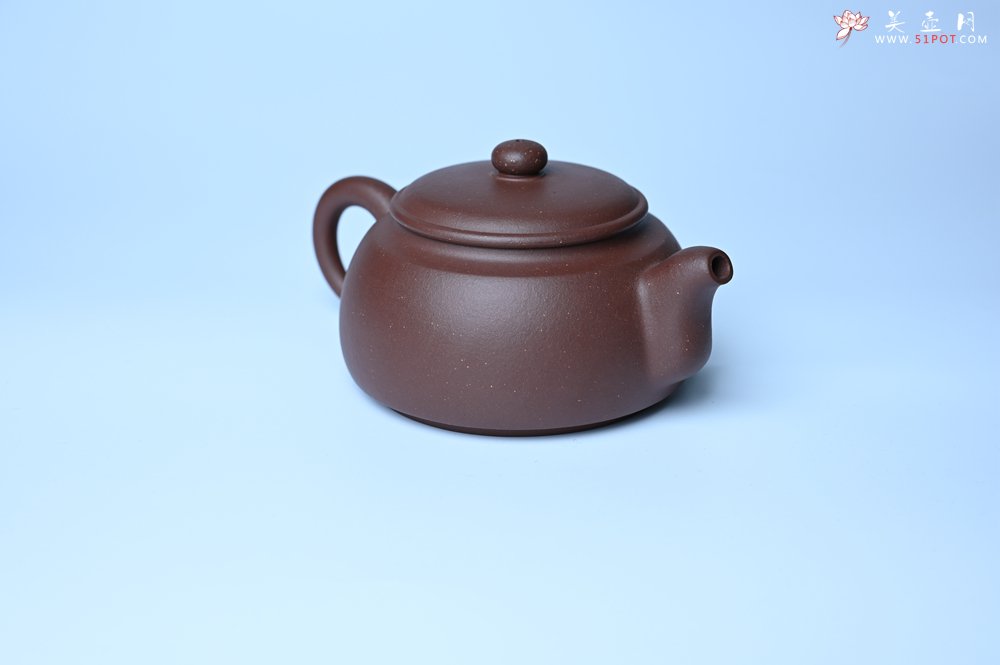 紫砂壶图片：毛国强入室弟子黄云初 特好老紫泥福圆壶 名家何水法书法“离幻即空” 刘世涛伯陶刻 - 美壶网