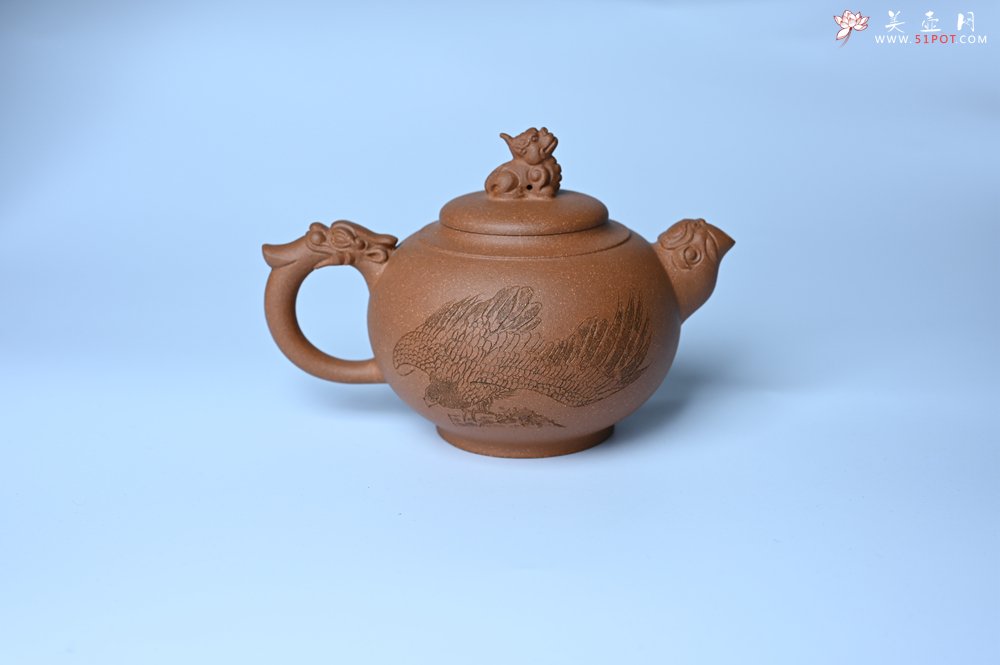 紫砂壶图片：美壶特惠 精致降坡泥祥瑞壶 茶人醉爱 - 美壶网