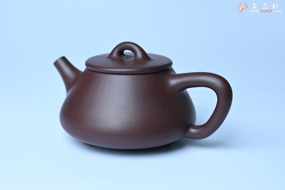 紫砂壶图片：潜力股周小培 特好全手工底槽清平盖石瓢茶壶  壶特好 期待与亲结缘 - 美壶网