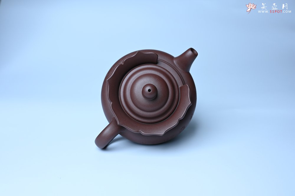 紫砂壶图片：实力派工艺师周斌 老紫泥精工僧帽壶 - 美壶网