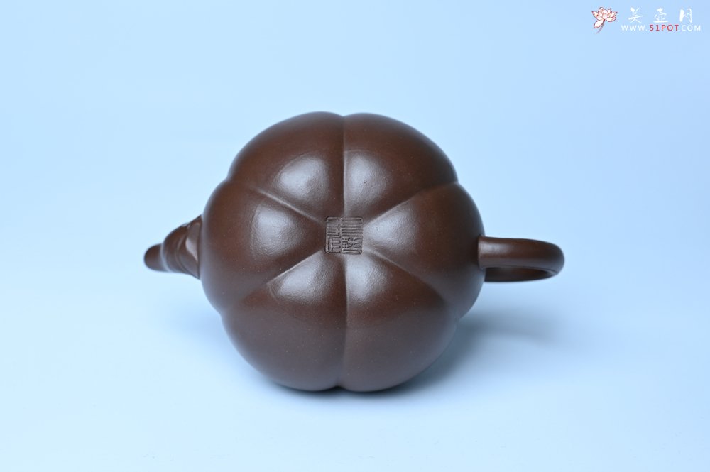 紫砂壶图片：美壶特惠 特好老紫泥南瓜壶 肌理丰富生动 茶人醉爱 - 美壶网