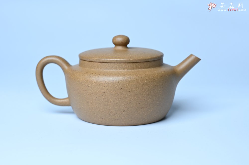 紫砂壶图片：美壶特惠全手工紫砂壶特好段泥桑扁壶 茶壶 茶具 单壶 - 美壶网