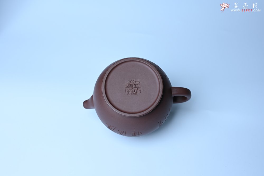 紫砂壶图片：实力派工艺师周斌 老紫泥精工僧帽壶 - 美壶网