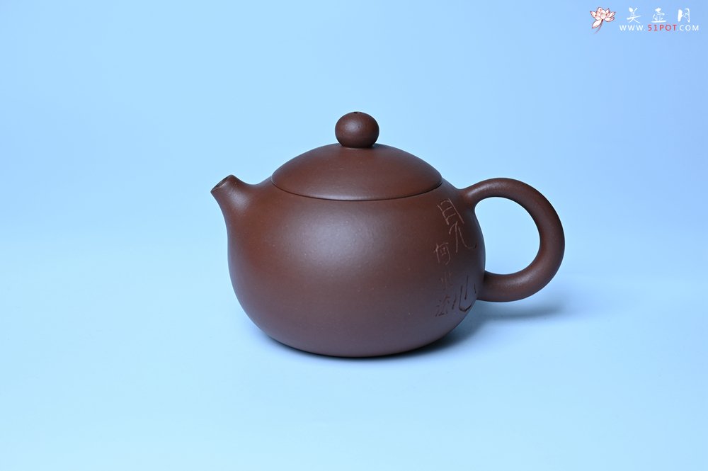 紫砂壶图片：毛国强入室弟子黄云初 特好老紫泥见心西施壶 名家何水法书法 刘世涛伯陶刻 - 美壶网