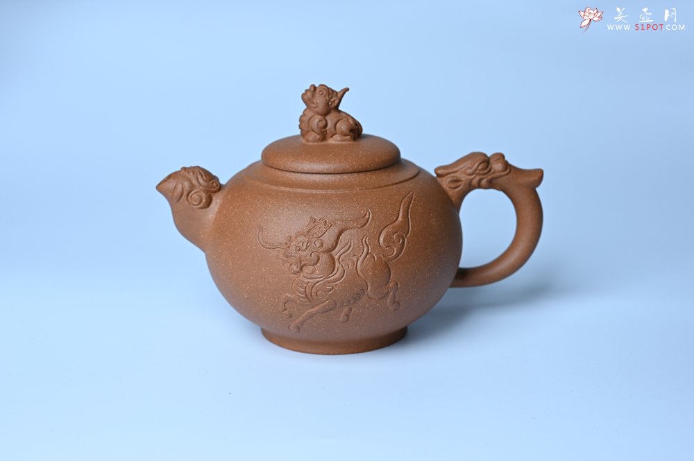 紫砂壶图片：美壶特惠 精致降坡泥祥瑞壶 茶人醉爱 - 美壶网