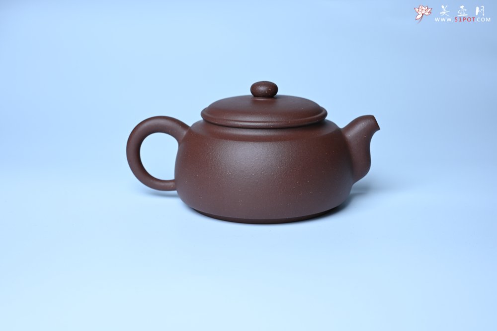 紫砂壶图片：毛国强入室弟子黄云初 特好老紫泥福圆壶 名家何水法书法“离幻即空” 刘世涛伯陶刻 - 美壶网