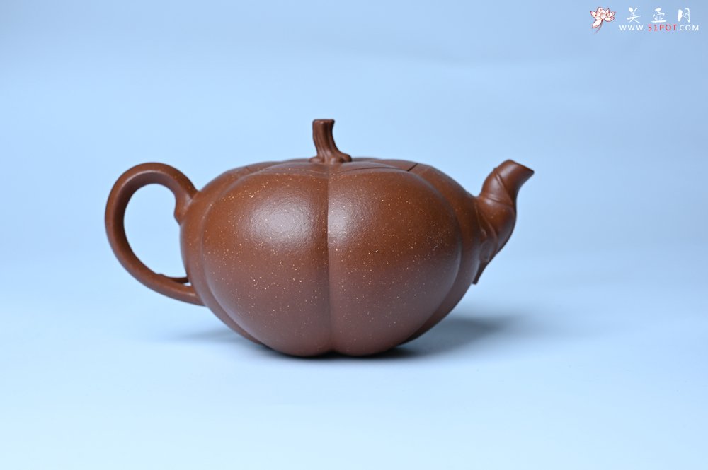 紫砂壶图片：美壶特惠 特好降坡泥南瓜壶 肌理丰富生动 茶人醉爱 - 美壶网