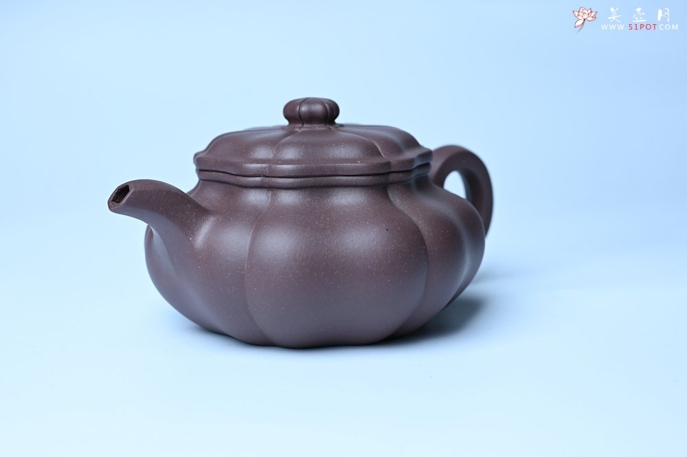 紫砂壶图片：美壶特惠 紫砂壶手工手制优质紫泥葵仿古壶 茶人醉爱 - 美壶网