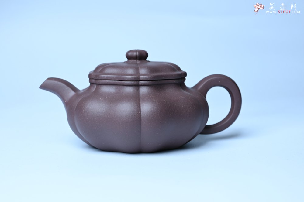 紫砂壶图片：美壶特惠 紫砂壶手工手制优质紫泥葵仿古壶 茶人醉爱 - 美壶网