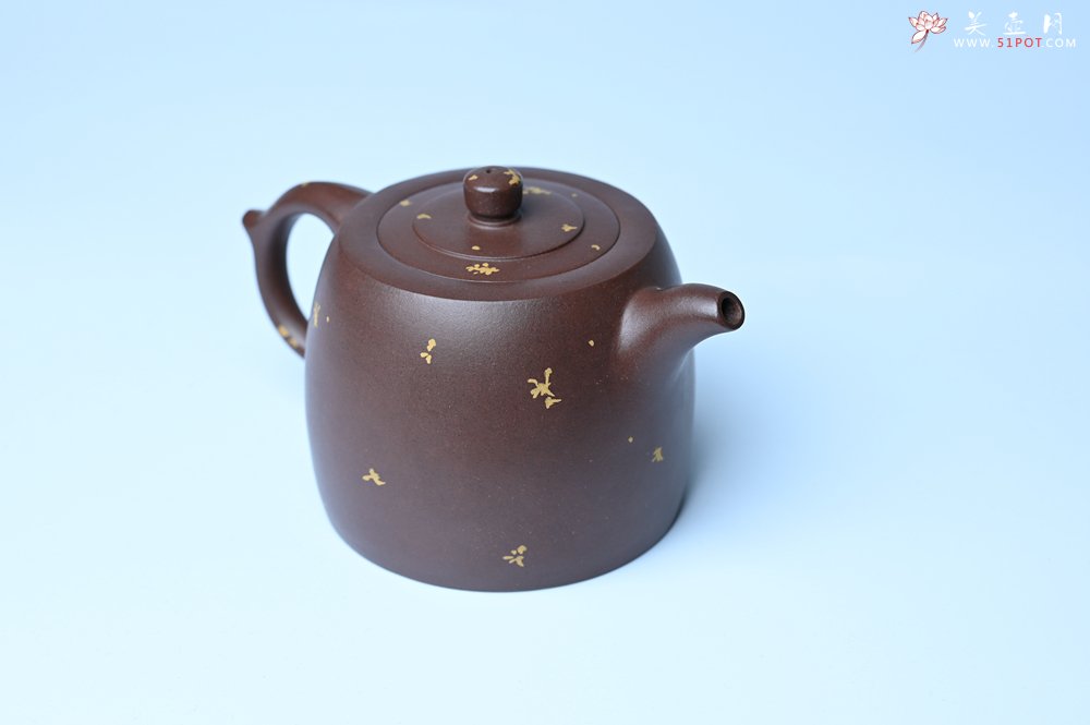 紫砂壶图片：美壶特惠 特好老紫泥洒金井栏壶 茶人醉爱 - 美壶网